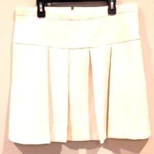 NWT J Crew Elegant Pleated Cream Skirt Size 6